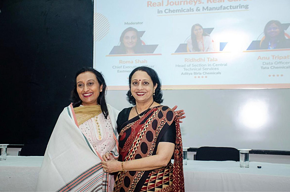 Mrs. Roma Shah felicitated at Somaiya College